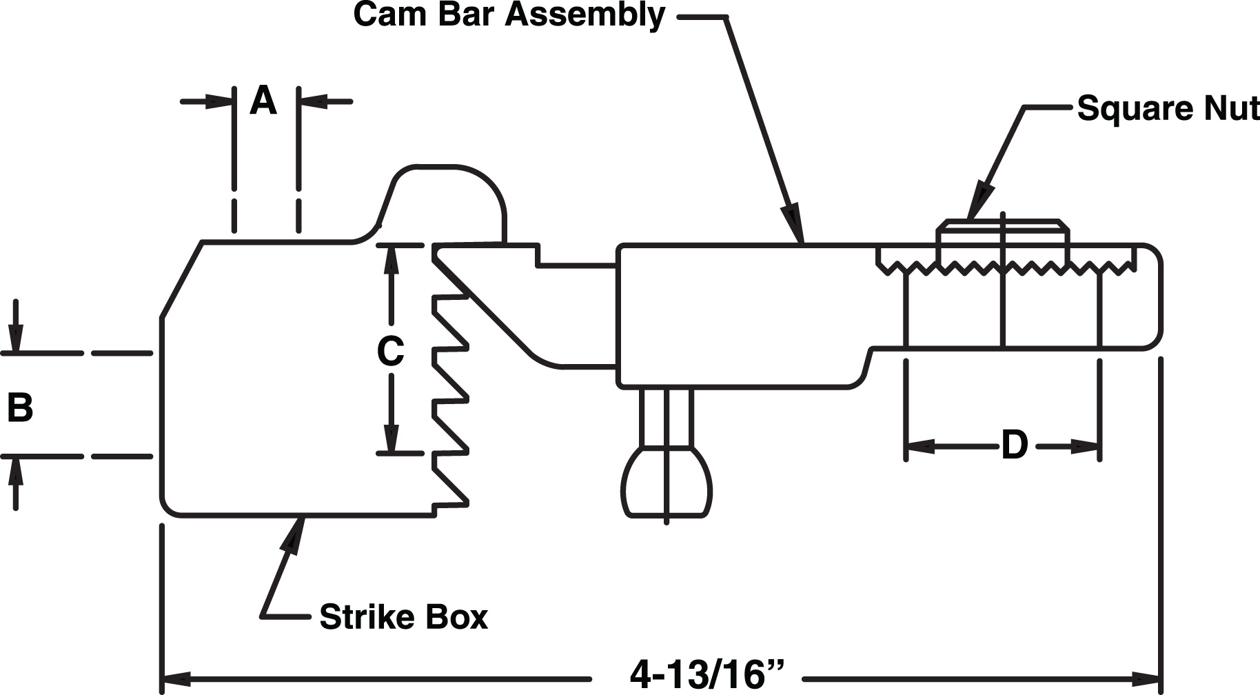 Figure No. 1075 Slam Latch Diagram