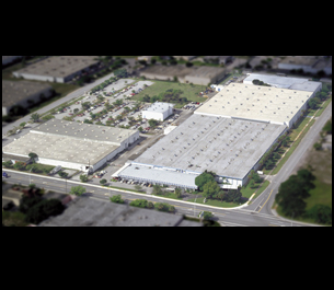 Aerial photograph overlooking the main Perko facility